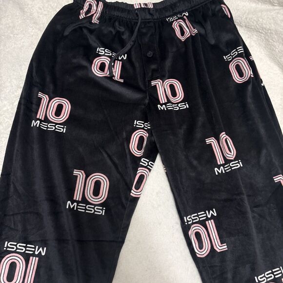 Messi Collection Black Sleep Lounge Pants Adult Men's Size Large - Picture 4 of 9